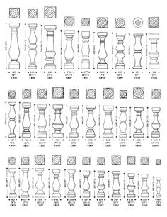 the different sizes and shapes of vases