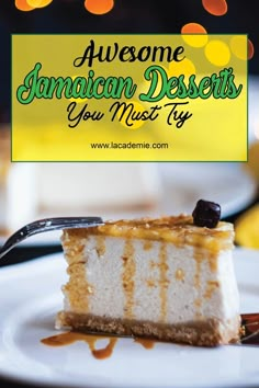 Jamaican cheesecake is always attractive, with its distinct layers and melted sauce. Jamaican Food Recipes, Jamaican Rum Cake, Jamaican Desserts, Themed Meals, Sweet Potato Pudding, Hummingbird Cake Recipes, Nutritious Desserts, Jamaica Food