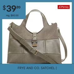 This Frye and Co. satchel for women is a classic style you'll love having in your everyday rotation. It's made from smooth faux leather with two top handles, an adjustable shoulder strap, gold-tone hardware including a brand nameplate, and multiple pockets and compartments to store all your essentials. Features: Adjustable StrapsClosure Type: ZipperPockets: 1 Inside Zip PocketMetal Color: Gold ToneMeasurements: 100 Height/InchesHandle Drop Length: 17.5 InchesMax Strap Drop Length: 48.5 InchesBa… Everyday Fall Satchel With Metal Hardware, Name Plate, Classic Style, Satchel, Adjustable Straps, Shoulder Strap, Faux Leather, For Women, Green