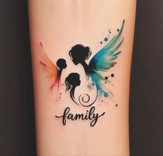 a tattoo with the word family on it