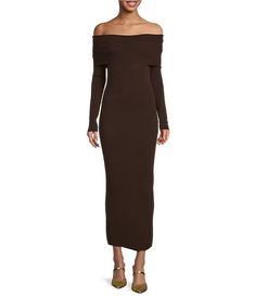 WAYF Off The Shoulder Long Sleeve Midi Sweater Dress | Dillard's Midi Sweater Dress, Off The Shoulder Long Sleeve, Native Design, Sweater Dress Midi, Long Sleeve Midi, Rachel Zoe, Affordable Luxury, Dillard's, Long Sleeve Pullover