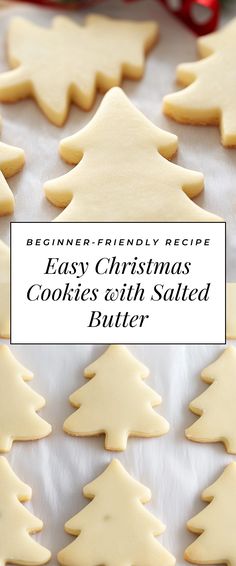 Image for Easy Christmas Cookies with Salted Butter Soft Cookie Cutout Recipe, Best Cutout Christmas Cookies, Best Decorating Cookie Recipe, Soft Christmas Cut Out Sugar Cookies, Butter Cookie Recipe For Decorating, Best Sugar Cookie Cutout Dough, Christmas Cookies Using Cookie Press, Christmas Cutout Sugar Cookies, Cookies Recipe For Decorating