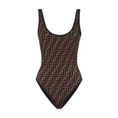 Women's Fendi One-piece Swimsuit - Black - One-piece swimsuits Swimsuit made of white Lycra® with all-over FF motif. Made in Italy. Fendi Clothes, Fendi Swimsuit, Fendi Outfit, Brown One Piece, Casual Dress Shoes, Black One Piece Swimsuit, Blue Swimsuit, Print Swimsuit, Black Swimsuit