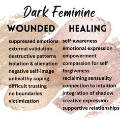 Are you wondering what dark feminine traits you have that are wounded? In this article we will discuss traits and ways to get you to better understand your dark side. You can't have light without dark now can you? Check out the article here: https://spirituallysavvywomen.com/dark-feminine-energy/ Feminine Energy Traits, Dark Feminine Energy, Womb Healing, Divine Feminine Spirituality, Energy Quotes, Masculine Energy, Dark Energy, She Quotes, Dark Feminine