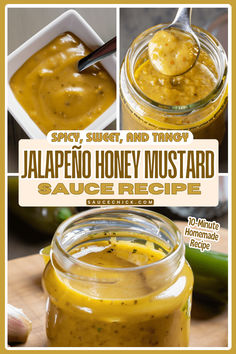 Jalapeño Honey Mustard Sauce Recipe Honey Jalapeño Butter, Honey Mustard Dressing Recipe, Jalapeño Honey, Mustard Dressing Recipe, Honey Mustard Sauce Recipe, Mustard Sauce Recipe, Honey Mustard Recipes, Homemade Hot Sauce, Mustard Recipe