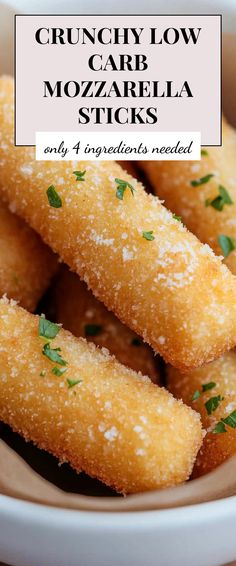 Image for Crunchy Low Carb Mozzarella Sticks