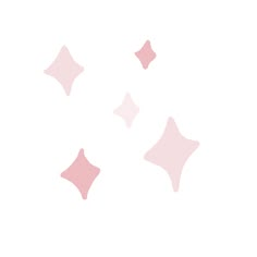 some pink stars are flying in the air