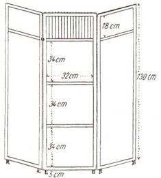 an open cabinet is shown with measurements for the door and bottom section, as well as height