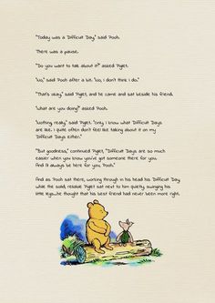 winnie the pooh and piglet's poem written in pencil on white paper