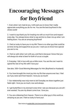 a poem that says, encouraging messages for boyfriend