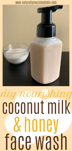 Coconut Diy, Honey Face Wash, Diy Face Cleanser, Natural Toner, Diy Kosmetik, Homemade Facials, Beauty Tips For Face