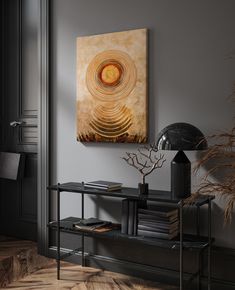 An abstract artwork that draws inspiration from the concentric patterns of tree rings and the minimalist spirit of Japanese Zen gardens. The artwork should depict the tree rings as if they are ripples in a koi pond, emanating outward with a meditative symmetry. Use a restrained color scheme that reflects the natural pigments of Japanese art and nature, with each ring transitioning through a spectrum of natural wood tones, from the palest sakura wood to the deepest walnut, harmoniously blending t Nordic Tree, Tree Ring Art, Vintage Halloween Art, Japanese Tree, Japanese Zen Garden, Zen Gardens, Immersive Art, Tree Ring, Japanese Zen