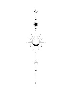 a black and white drawing of a clock with arrows on it's face, in the shape of a sun