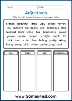 an activity sheet for kids to learn how to read the text