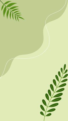 two green leaves on a light green background with white lines in the bottom right corner