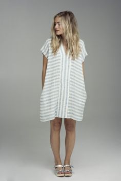 Smoking Dress | Horses Atelier Sack Dress, Horse Dress, I Love A, Looks Style, Get Dressed, Love A, Striped Dress, Dress To Impress