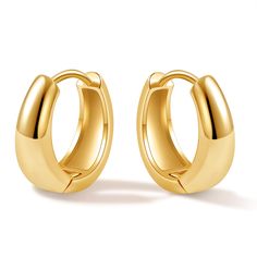 PRICES MAY VARY. ✦Hypoallergenic✦ 18k real yellow gold plated chunky earrings for women, no lead or nickel, gentle to sensitive ear. ✦Comfortable✦ Under 0.3 oz hollow designed chunky hoops earrings for women, comfortable for everyday wear. ✦Suitable Size✦ 13mm outer diameter, 5.4mm thickness thick hoop earrings with secure top clasp, easy to put on and take off. ✦Ideal Hoop for Her✦ 18k gold chunky hoop earrings packed in beautiful jewelry box, absolutely a ideal earring for your mom, wife or yo Chunky Hoops Earrings, Little Hoop Earrings, Chunky Gold Hoop Earrings, Thick Hoop Earrings, Chunky Hoop Earrings, Cartilage Earrings Hoop, Chunky Earrings, Hoops Earrings, Family Friend