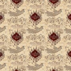 harry potter scrapbook paper image features marauder's map. Harry Potter Pattern, Harry Potter Scrapbook, Harry Potter Fabric, Make A Blanket, Harry Potter Marauders Map, Festa Harry Potter, Map Pattern, Marauders Map, Marvel Daredevil