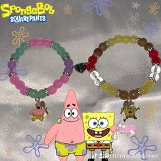 Spongebob And Patrick, Girly Bracelets, Bff Jewelry, Hello Kitty Jewelry, Bracelets Ideas