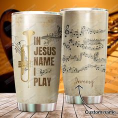 Peckshirt Personalized Trumpet In Jesus Name I Play Th0810376Cl Stainless Steel Tumbler Travel Customize Name, Text, Number, Image - Print In Your Way. Introducing our premium tumblers, crafted to elevate your hydration experience wherever you go. Made from high-quality stainless steel, these tumblers are durable, rust-resistant, and designed to last. With double-wall insulation, they keep your drinks hot for up to 8 hours or cold for up to 12 hours, ensuring your beverages stay at the perfect t In Jesus Name, Jesus Name, Wall Insulation, Car Cup Holder, Tumbler Cups, Names Of Jesus, Trendy Colors, Stainless Steel Tumbler, Beer Mug