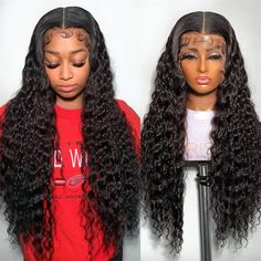 PRICES MAY VARY. 💖Human Hair Wigs Upgrade Materlal: 100% Unprocessed Brazilian Virgin Deep Wave Lace Front Wigs Human Hair With Baby Hair, Cut from Young Donors, Hair is Healthy, Soft, Bouncy, No Strange Smell, 100% True to Length. 💖12A Human Hair Wig Quality: 180% Density Wigs with Baby Hair Pre Plucked Bleached Knots. High Quality Human Hair Lace Front Wigs for a Natural look, Shedding Free, Tangle Free. 💖Wigs for Black Women Human Hair Color: Natural Black Curly Wigs, Can Make Free/ Middle Voluminous Hairstyles, Affordable Lace Front Wigs, Smell Hair, Curly Lace Frontal, Tangle Free Hair, Bad Smell, Natural Human Hair, Deep Wave Hairstyles, Curly Human Hair Wig