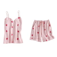 Embrace the sweetness of spring and summer nights with our 7-Piece Spring And Strawberry Pajama Set. Made from premium, lightweight fabric, these pajamas are perfect for warm evenings. The set includes tops, bottoms, and accessories, all featuring charming strawberry motifs. Sleep comfortably and stylishly! Specifications: Each of the sleepwear is sourced from the finest quality fabric, sewn together by quality workmanship. Made with cotton, lycra, and dacron material Unshrinkable, wrinkle-resis Casual Spring Bedtime Sets, Casual Bedtime Sets For Spring, Matching Spring Loungewear Sleepwear, Spring Matching Loungewear Sleepwear, Spring Cotton Sleepwear For Pajama Party, Cute Strawberry Print Sleepwear For Lounging, Spring Matching Set Sleepwear, Feminine Cotton Sleepwear Set, Feminine Cotton Sleepwear For Sleepover