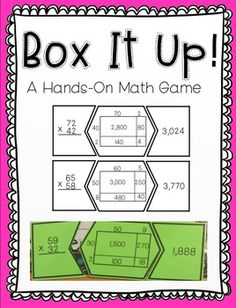 a box it up math game with numbers