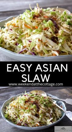 Asian Coleslaw Dressing, Quick Salad Recipes, Asian Dressing, Slaw Recipe, Quick Salads, Easy Asian