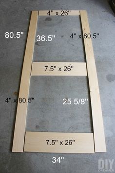 the measurements for an unfinished door frame