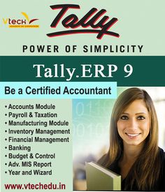 the flyer for taly erp 9 training and corporate training, including an image of a smiling woman