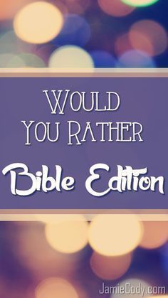 a purple sign that says would you rather be able to read the bible than reading it?