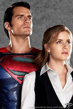 the man and woman are dressed up as superman and lois in this promotional image for dc's upcoming tv series