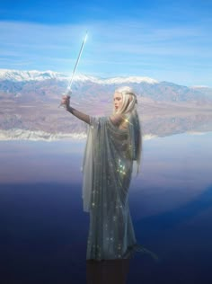 Goddess Aesthetic, Lady Of The Lake, She Wolf, Ethereal Art, Blue Aesthetic, White Hair, Tron, Dark Fantasy, Art References