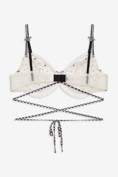 Odette Underwire Bra — Ivory | For Love & Lemons Floral Bra, For Love & Lemons, Little White Dresses, For Love And Lemons, Underwire Bra, Embroidered Lace, For Love, Gingham, Ruffles