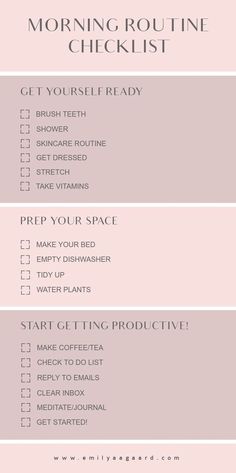 Beauty Routine Weekly, Productive Routine, Beauty Routine Schedule, Productivity Motivation, Beauty Routine Checklist, Morning Routine Checklist, Routine Checklist, Morning Morning, Productive Morning