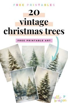 the free printable vintage christmas tree art is perfect for kids and adults to use