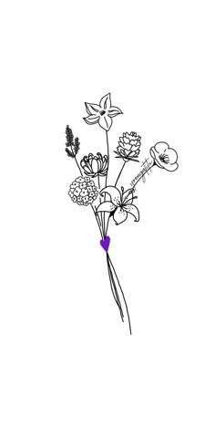 BTS flowers Rm Wild Flower Tattoo Ideas, Bts Save Me I'm Fine Tattoo, Ot7 Tattoo, Bts Army Tattoo Ideas, Bts Flower Bouquet, Rm Tattoo Ideas, Bts Birth Flowers, Mikrokosmos Tattoo