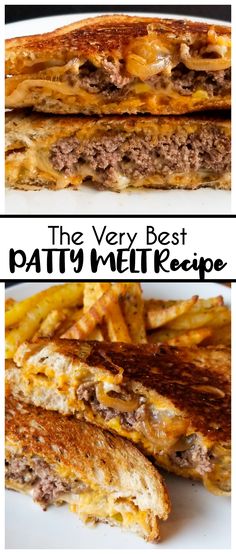 the very best patty melt recipe is made with only three ingredients and it's so good to eat