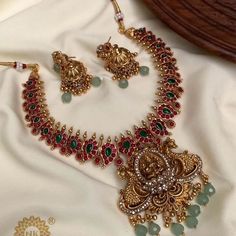 Lakshmi neckpiece with stone Price - 599/- + freeship