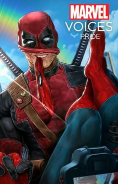 the cover to deadpool's voice, which is featured by spider - man