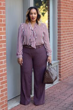 Style In My 30s, Plus Size Business Attire Professional, Professional Outfits Women Plus Size Work Wear, Business Casual Outfits For Plus Size, Teacher Attire, Corporate Baddie, Wide Legged Pants, Baddie Outfit