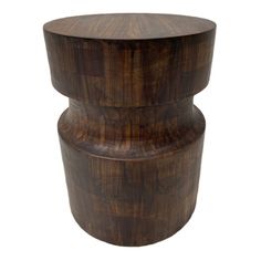 two wooden stools stacked on top of each other