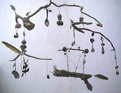 an image of some kind of tree with many things hanging from it's branches