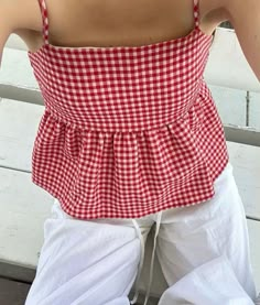 Gingham Top Outfit, Cowboy Denim, Pattern Clothing, Ootd Aesthetic, Gingham Top, Gingham Pattern, Aesthetic Pinterest, Summer 24, Mode Inspiration