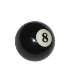 a black and white pool ball with the number eight in it's center on a white background