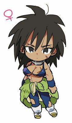 an anime character with black hair and blue eyes, holding a green object in her hands