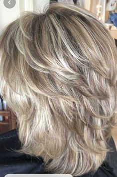 Blonde Layered Hair, Layered Haircuts For Medium Hair, Medium Layered Hair, Hairstyles For Medium Length Hair Easy, Hairstyles Braided, Birthday Flower, Blending Gray Hair, Haircuts For Medium Hair, Penteado Cabelo Curto