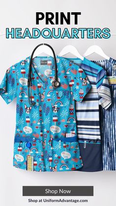 We are ready to spice up your work-drobe over at UA! Shop hundreds of printed styles - from florals to paisley patterns to animal prints and more. Shop printed scrub styles now at UniformAdvantage.com. Holiday Scrubs, Scrub Style, Patriotic Stars, And July, Summer Holidays, American Pride