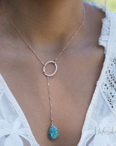 Lariette Necklace, Lariat Necklace Diy, Turquoise Jewelry Necklace, Necklaces Simple, Turquoise Rose, Copper Turquoise, Lariat Necklace