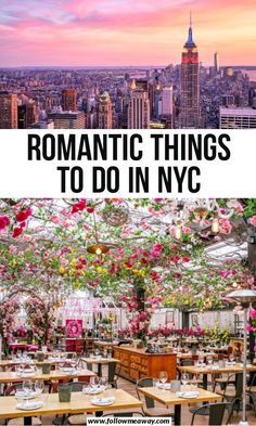 romantic things to do in nyc, new york and the united states with text overlay